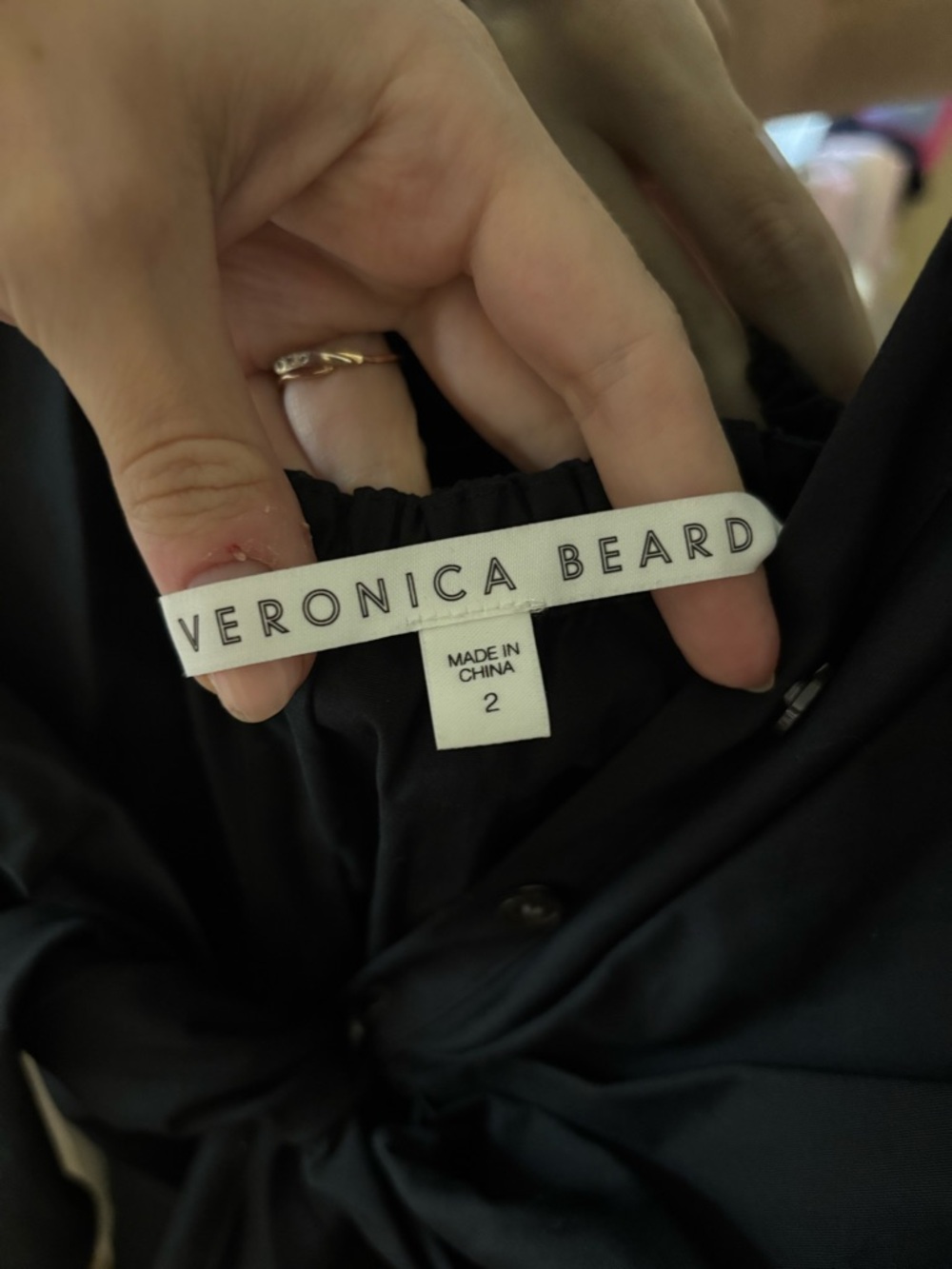 Veronica Beard Black Halter Button-Front Midi Dress - Picture 7 of 8